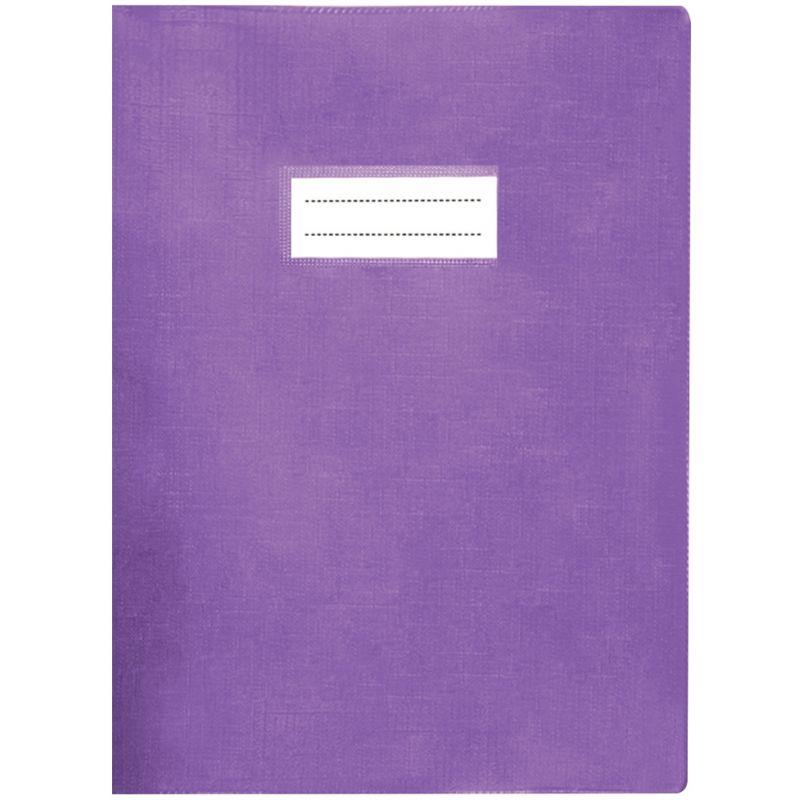 Image de  Paquet de 10 protège-cahiers avec rabats épaisseur 22/100ème 21 x 29,7 cm coloris violet 