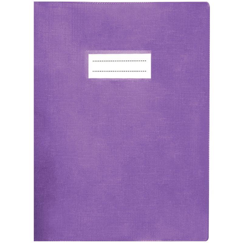 Image de  Paquet de 10 protège-cahiers avec rabats épaisseur 22/100ème 24 x 32 cm coloris violet 