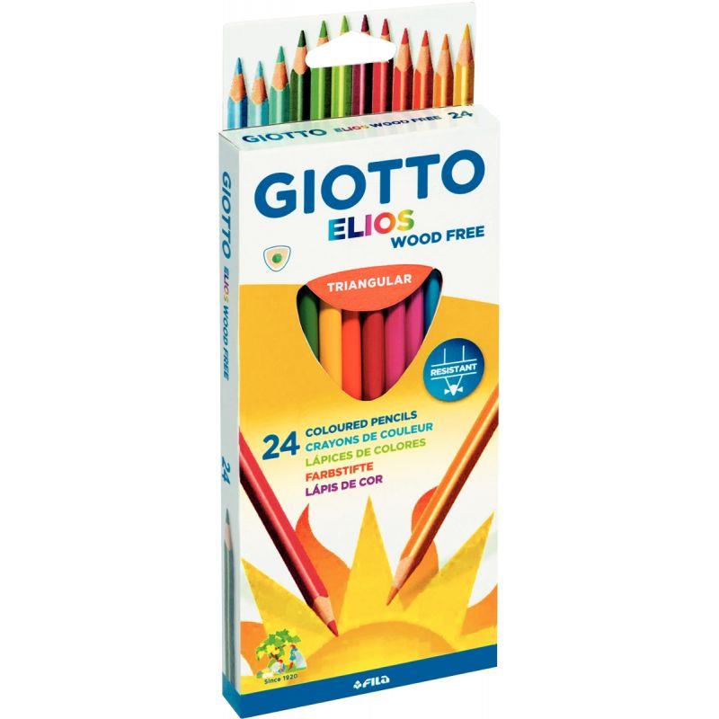 Image de  Étui de 24 crayons Elios Wood Free assortis 
