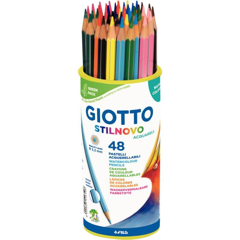 Image de  Pot de 48 crayons de couleur Stilnovo aquarellable assortis 
