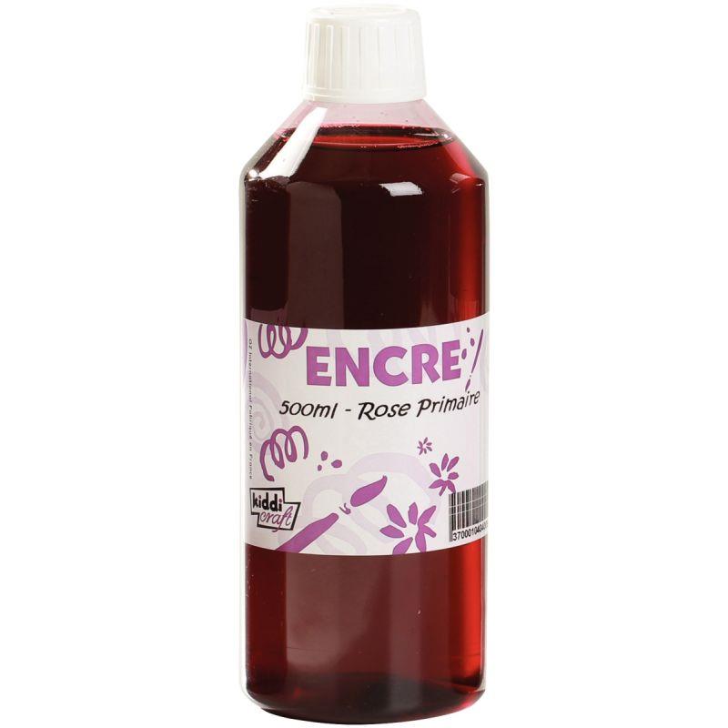 Image de  Flacon 500 ml d''encre à dessiner, coloris  rose 