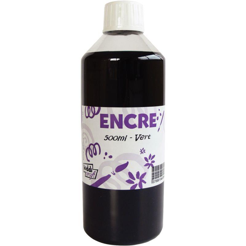 Image de  Flacon 500 ml d''encre à dessiner, coloris vert 
