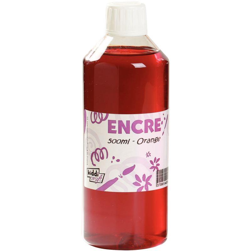 Image de  Flacon 500 ml d''encre à dessiner, coloris orange 