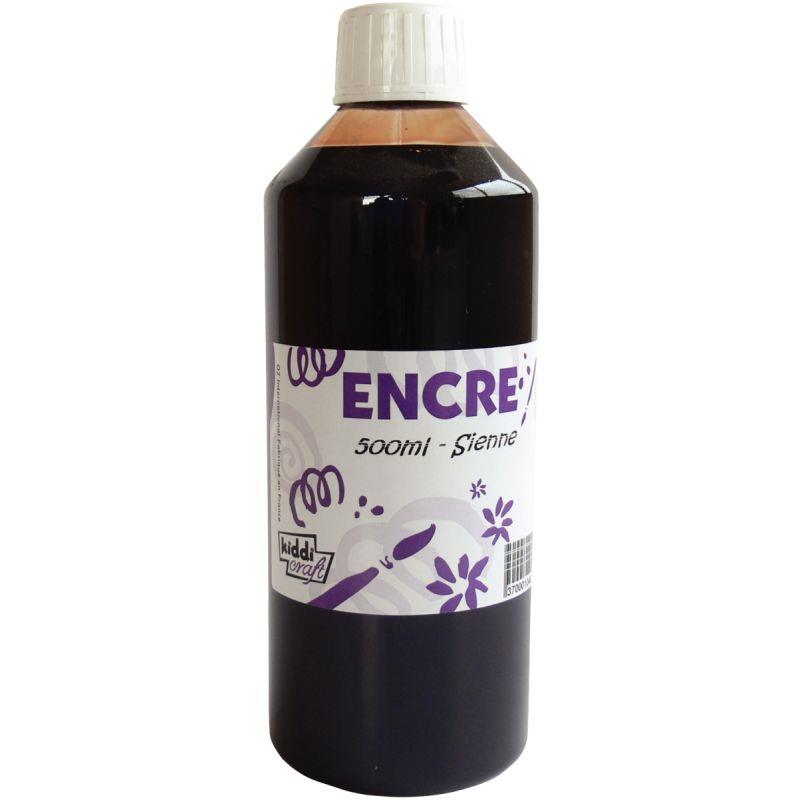 Image de  Flacon 500ml d''encre à dessiner, sienne 