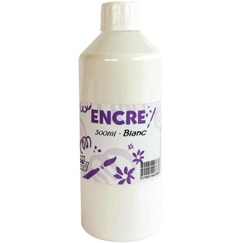 Image de  Flacon 500ml d''encre à dessiner, blanc 