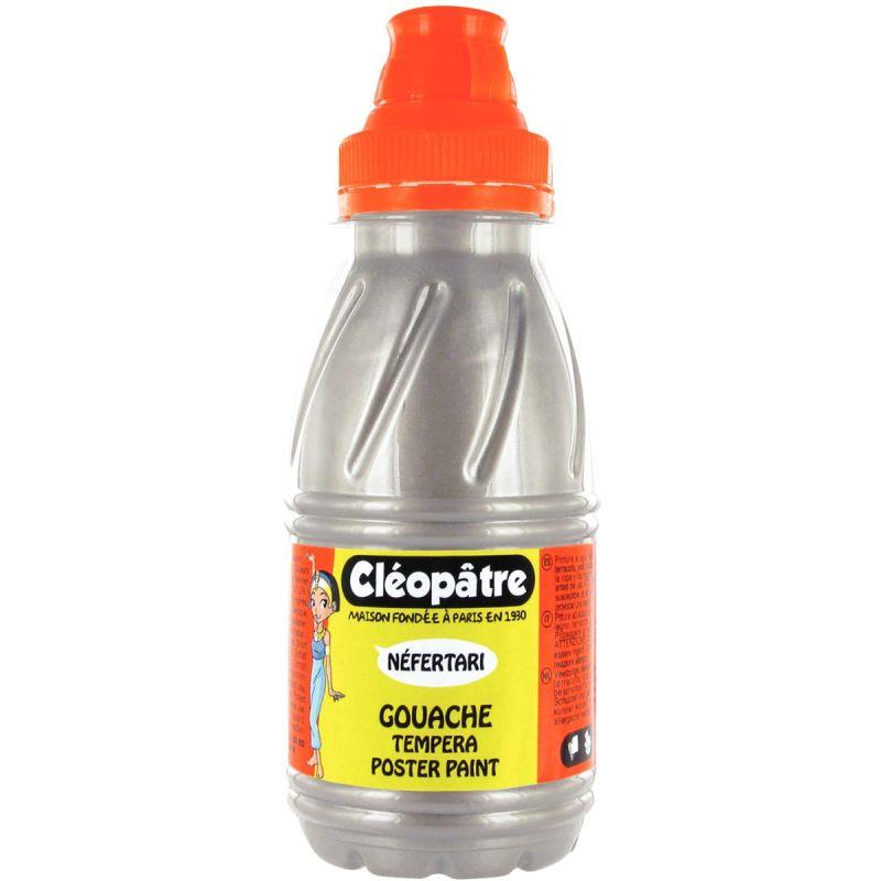 Image de  Flacon 250ml de gouache Néfertari métallique, argent 