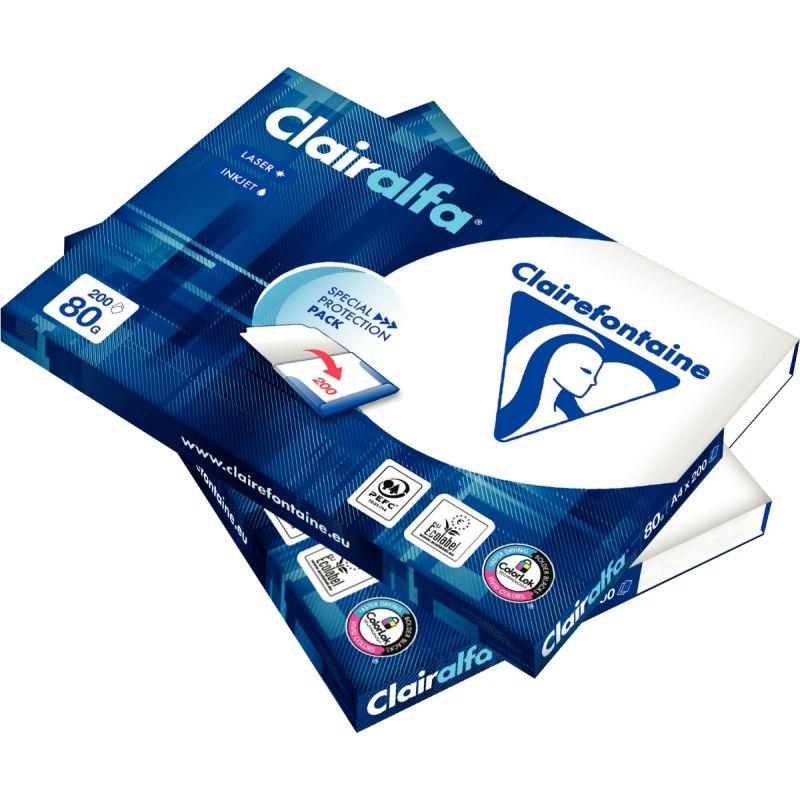Image de  Etui de 200 feuilles format A4 80 grammes blanc CLAIRALFA 