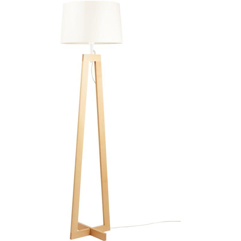 Image de  Lampadaire Sacha bois et blanc 