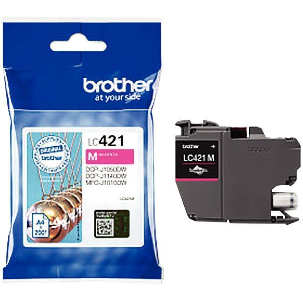 Image de  Brother BOULE cartouche jet d''encre magenta authentique (LC421M) 
