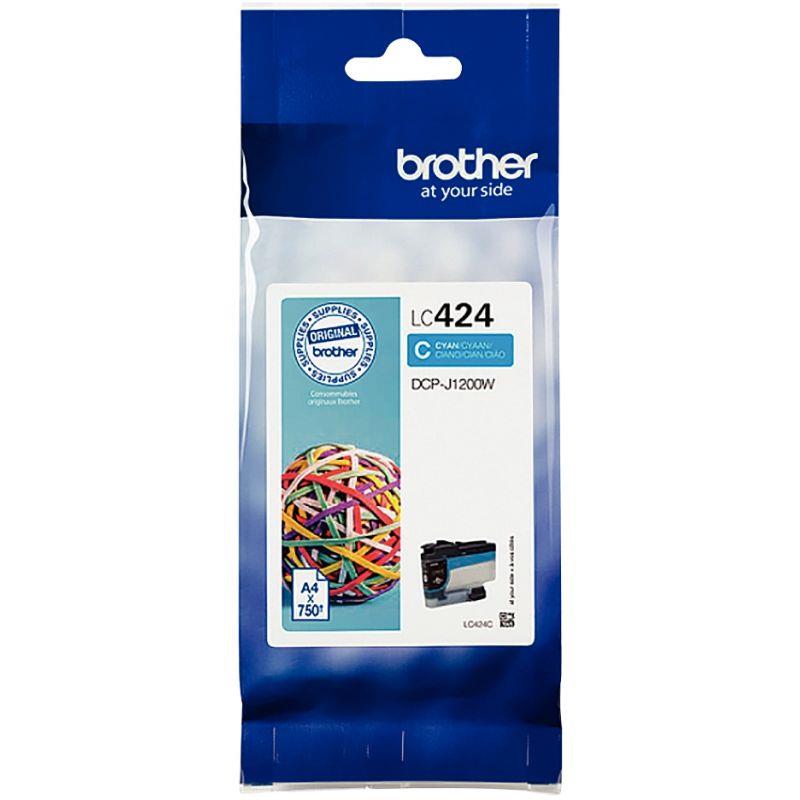 Image de  Brother ÉLASTIQUE cartouche jet d''encre cyan authentique (LC424C) 