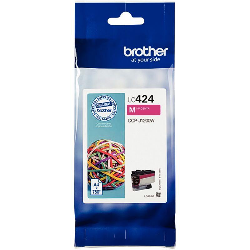Image de  Brother ÉLASTIQUE cartouche jet d''encre magenta authentique (LC424M) 