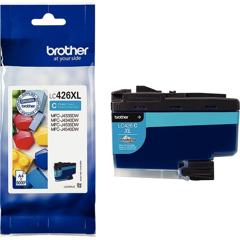 Image de  Brother AIMANT cartouche jet d''encre cyan haute capacité authentique (LC426XLC) 