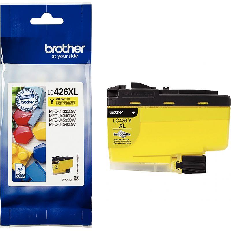 Image de  Brother AIMANT cartouche jet d''encre jaune haute capacité authentique (LC426XLY) 
