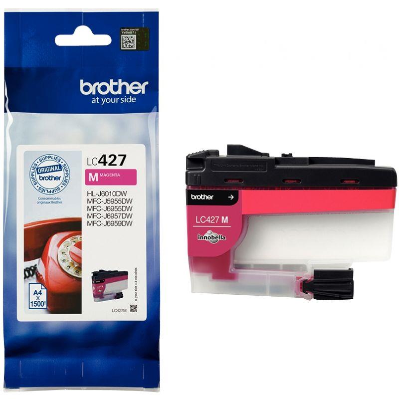 Image de  Brother TÉLÉPHONE cartouche jet d''encre magenta authentique (LC427M) 