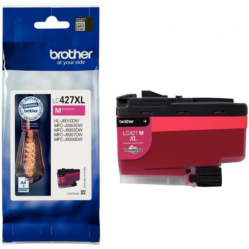 Image de  Brother AMPOULE cartouche jet d''encre magenta haute capacité authentique ( LC427XLM) 