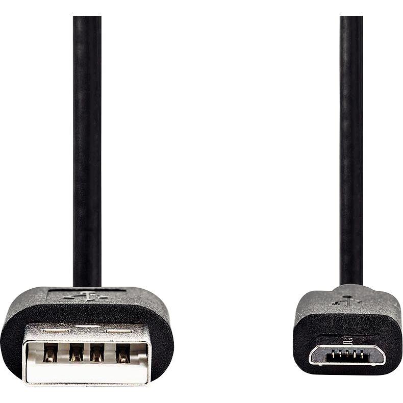 Image de  Cordon USB 2.0 type A vers type micro USB B 1m noir 