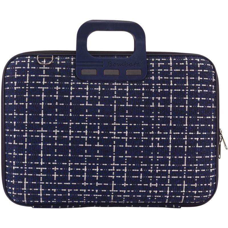 Image de  Sacoche tweed bombata 15 pouces coloris navy 