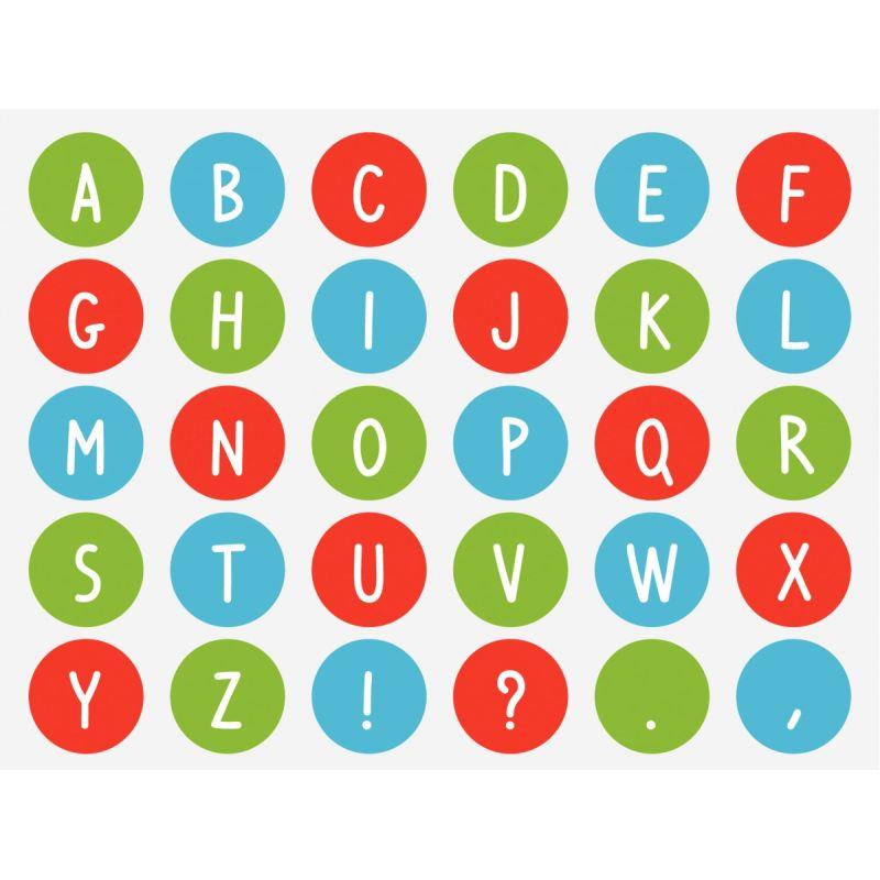 Image de  Rouleau de 900 gommettes alphabet en majuscule 