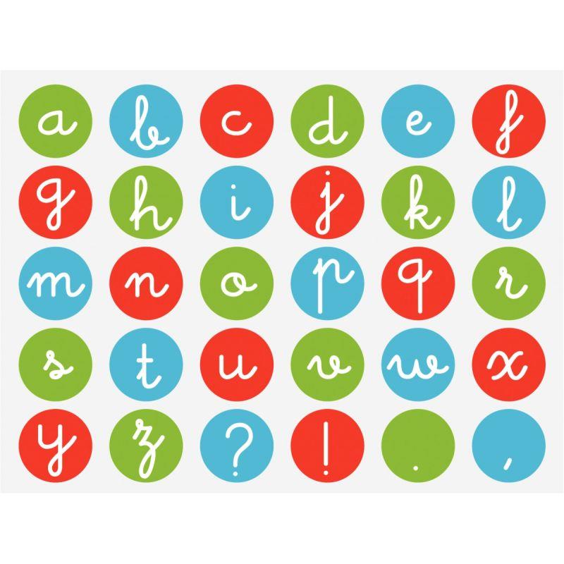 Image de  Rouleau de 900 gommettes alphabet en minuscule 