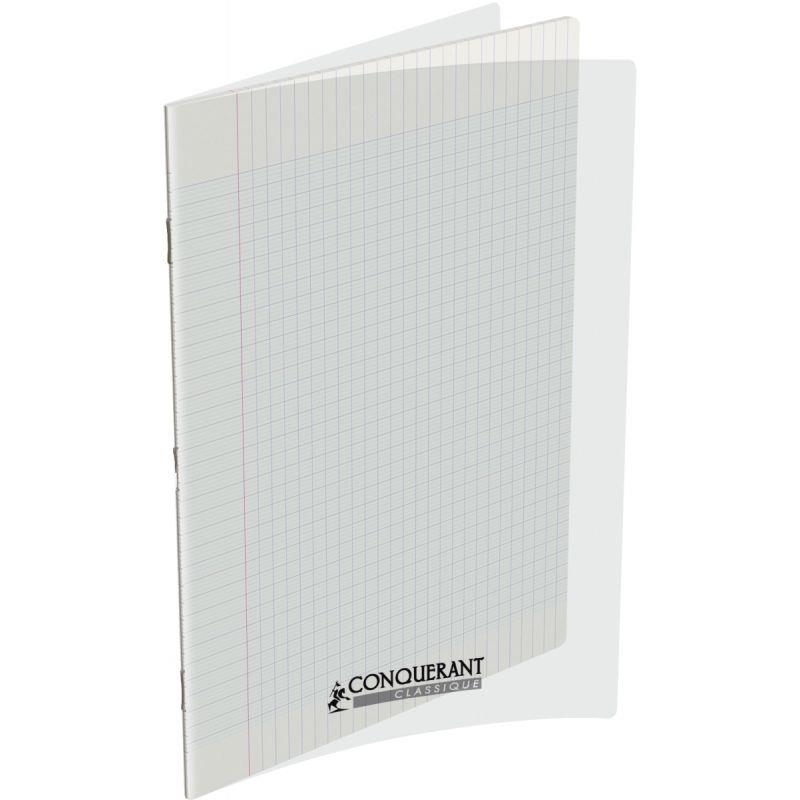 Image de  Piqûre 140 pages CONQUERANT, 24x32 cm, seyès, couv PP incolore 