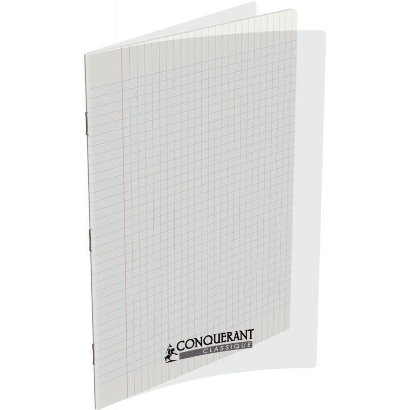 Image de  Piqûre 140 pages CONQUERANT, A4, seyès, couv PP incolore 