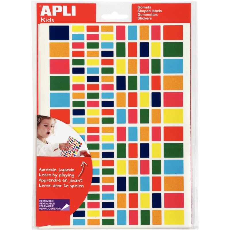 Image de  Blister de 2880 gommettes adhésives géométriques rectangle 