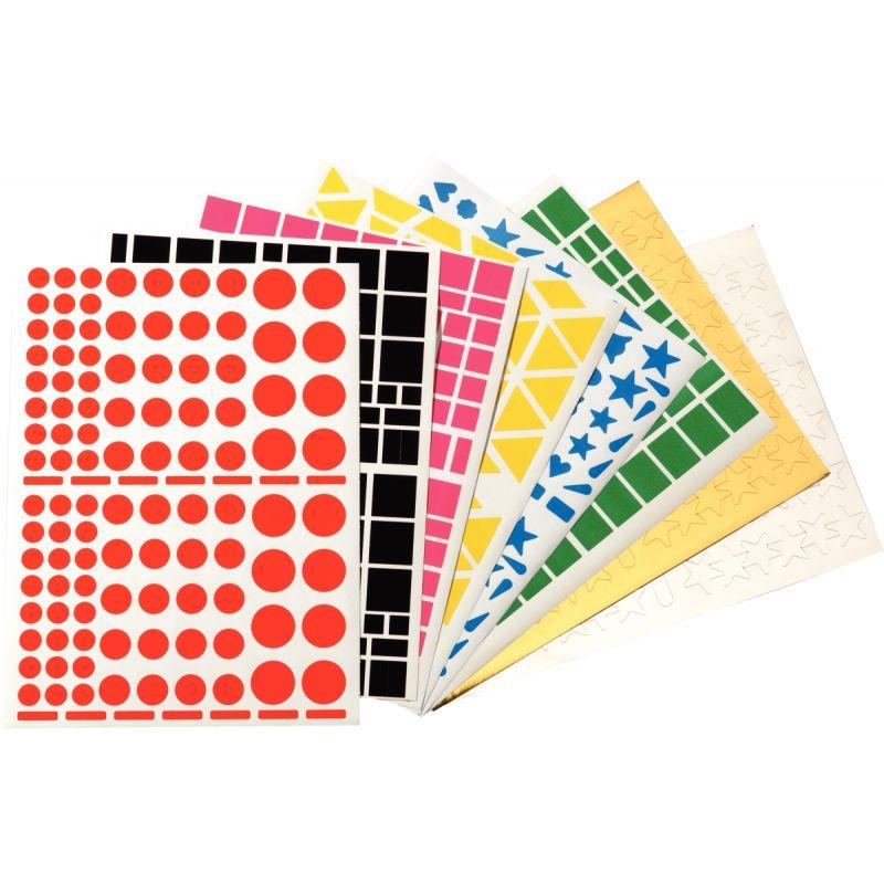 Image de  Pochette de 7032 gommettes géométriques assorties 