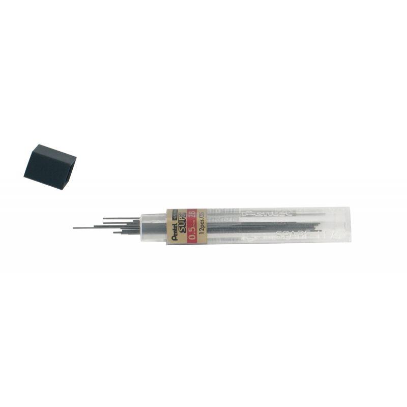 Image de  Étui de 12 mines Hi-Polymer 0,5 mm 2B 