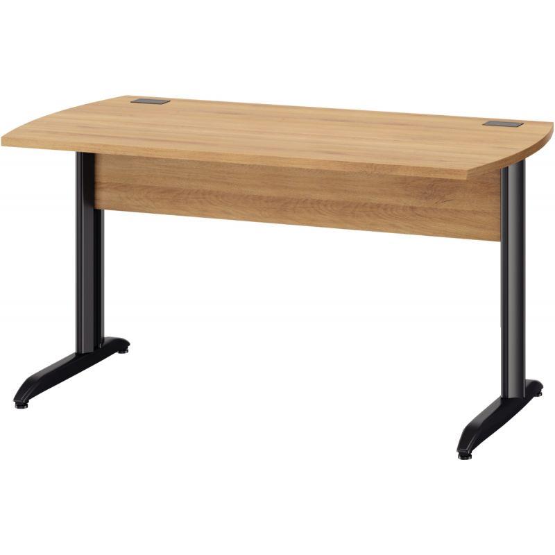 Image de  Table bureau pieds métal L160 cm Jazz+ Chêne du Bocage 
