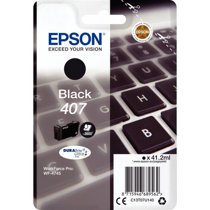 Image de  Epson CLAVIER / 407L cartouche jet d''encre noire authentique (T07U140) 