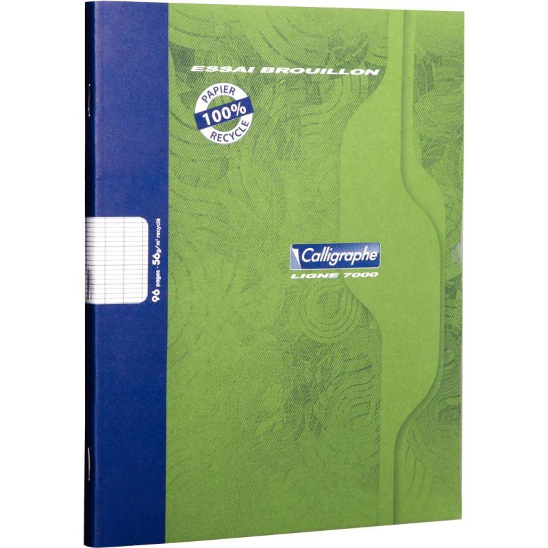 Image de  Cahier de brouillon 96 pages seyès 56g, format 17x22 cm 