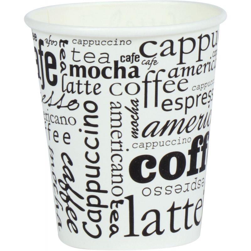 Image de  Sac de 50 gobelets en carton avec écritures 20cl 