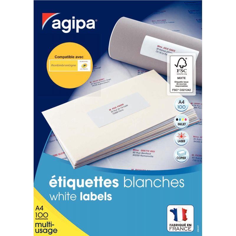Image de  Boîte de 300 étiquettes multi-usages blanches 210x99mm 