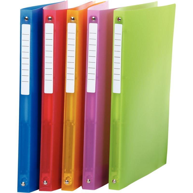 Image de  Classeur 4 anneaux en polypropylène COLOR FRESH, format A4, dos 2 cm, coloris assortis 