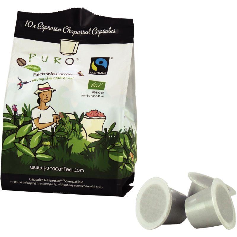 Image de  Sachet de 10 capsules café PURO fort 