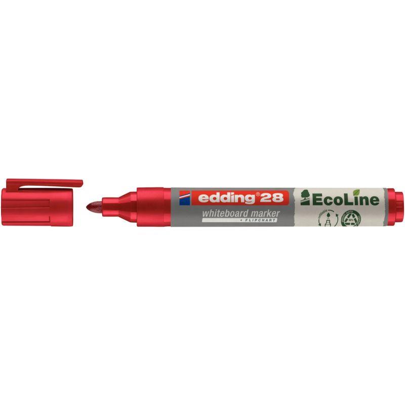 Image de  Marqueur tableau blanc Ecoline28 pointe ogive rouge 