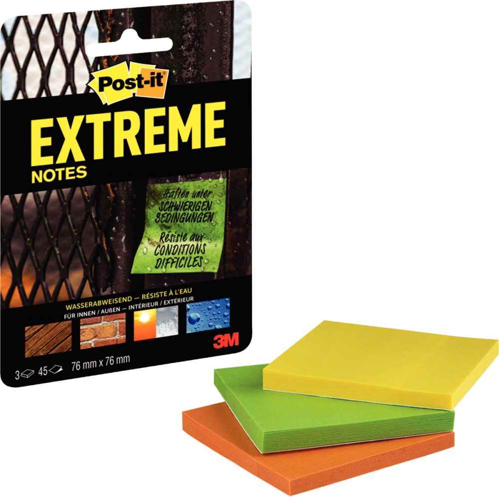 Image de  Paquet de 3 blocs Post-it extreme multi surface 76x76 