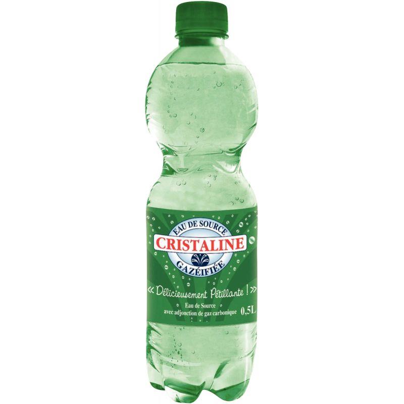 Image de  Lot de 24 bouteilles d''eau gazeuse CRISTALINE 50cl 