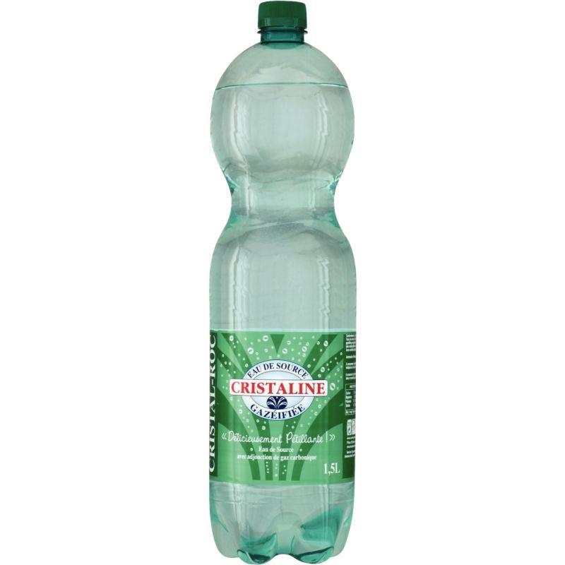 Image de  Lot de 6 bouteilles d''eau gazeuse CRISTALINE 1,5L 