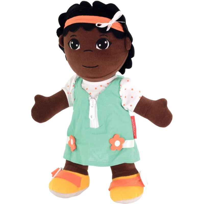 Image de  Poupée ethnique en tissu, fille africaine 