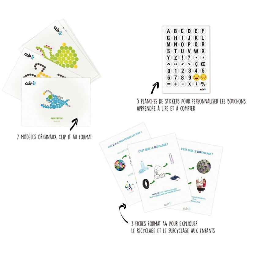 Image de  Kit éducatif 400 clips CLIP IT 2D 