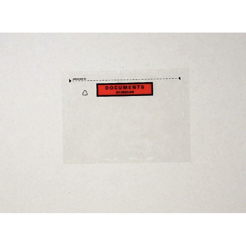 Image de  Boite de 100 pochettes adhésives documents ci-inclus 162x120mm 