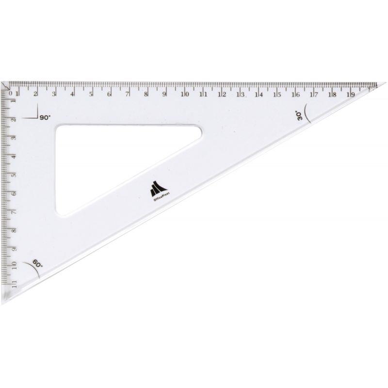 Image de  Equerre cristal 21cm 60° graduation à 0 