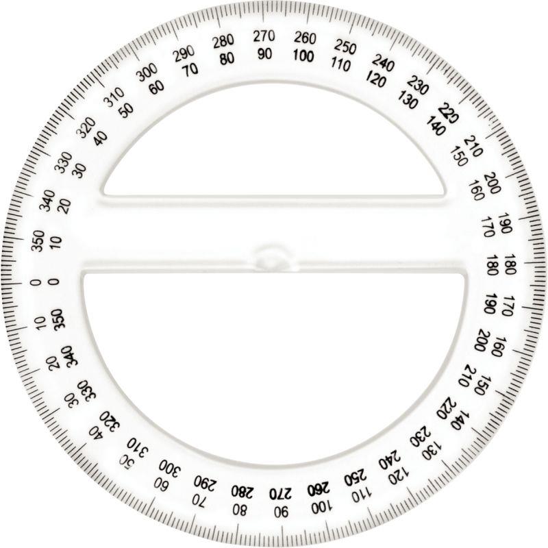 Image de  Rapporteur cristal 360° 12cm 
