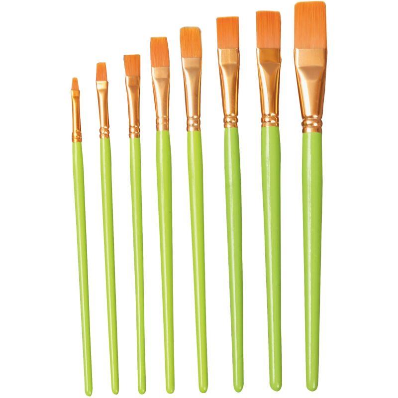 Image de  Sachet de 10 pinceaux synthétique plats n°14 