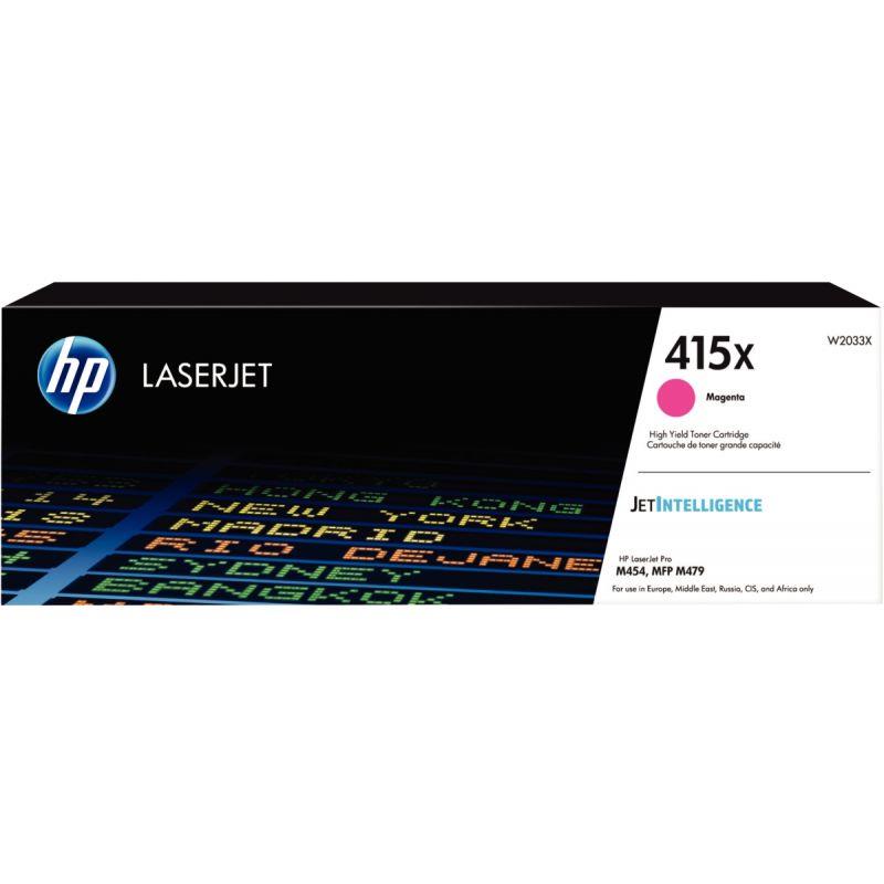 Image de  HP 415X toner magenta grande capacité authentique (W2033X) 
