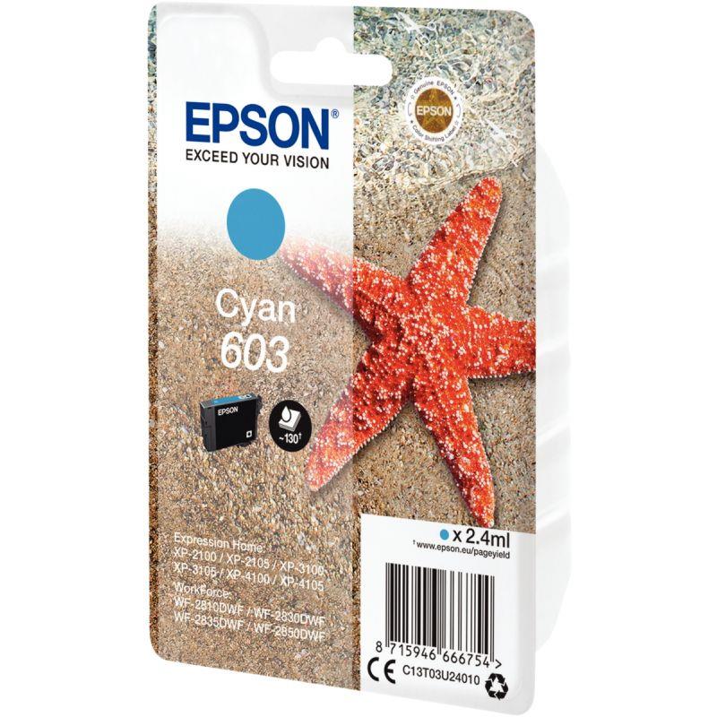 Image de  Epson ETOILE DE MER / 603 cartouche jet d''encre cyan authentique (T03U240) 