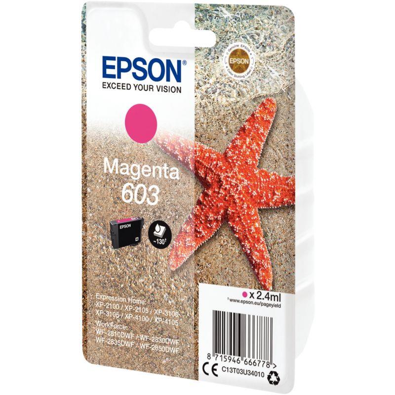 Image de  Epson ETOILE DE MER / 603 cartouche jet d''encre magenta authentique (T03U340) 