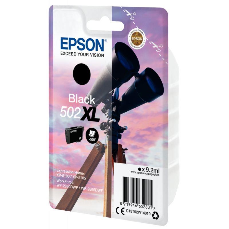 Image de  Epson JUMELLES / 502XL cartouche jet d''encre noire haute capacité authentique (T02W140) 