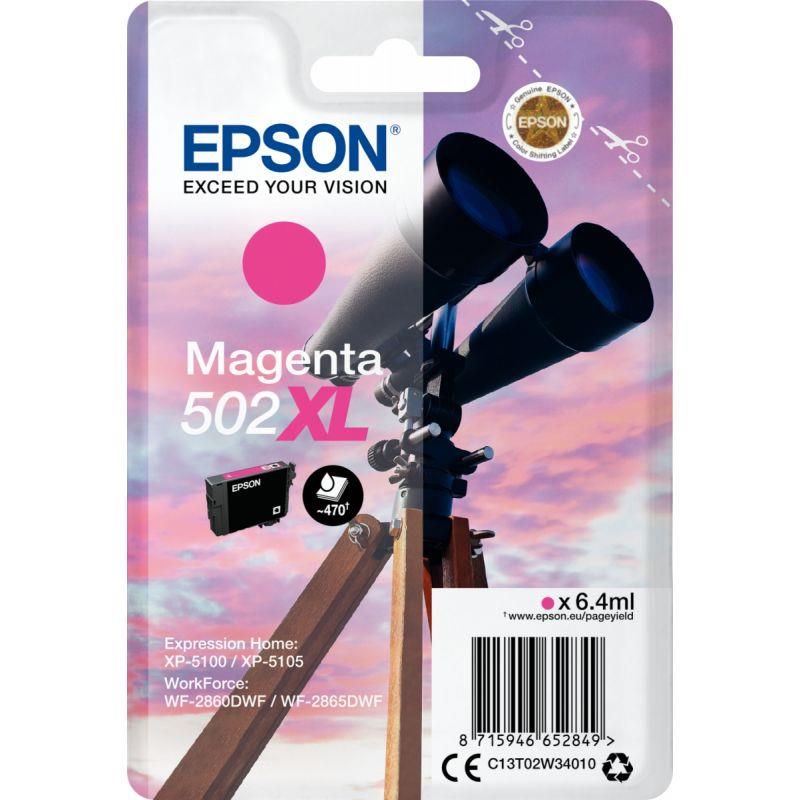 Image de  Epson JUMELLES / 502XL cartouche jet d''encre magenta haute capacité authentique (T02W340) 